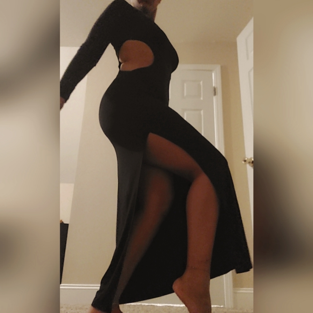 Long Bodycon Slit Dress